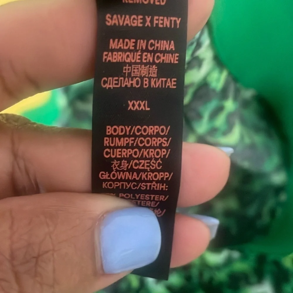 Savage X Fenty Green Animal Print boxer